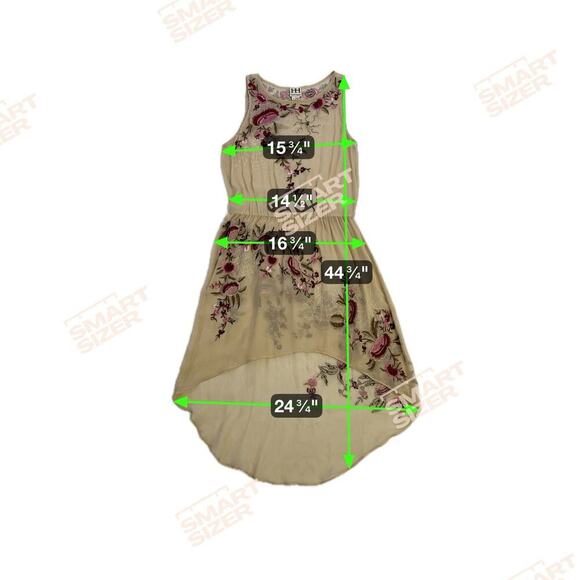 Rare Haute Hippie Embroidered Embellished Floral Silk Hi Low Dress S Fairy Boho - Picture 14 of 14